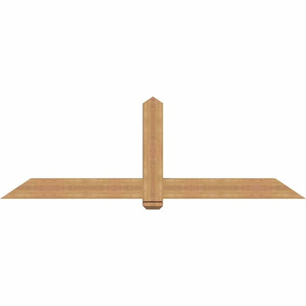 Ekena Millwork Eugene Smooth Timber Gable Bracket, Western Red Cedar, 84"W x 28"H x 5 1/2"D x 5 1/2"F, 8/12 Pitch GBW084X28X0606EUG00SWR - main